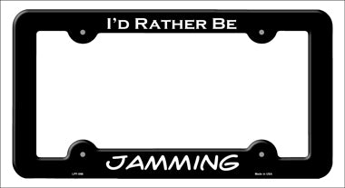 Jamming Novelty Metal License Plate Frame LPF-066