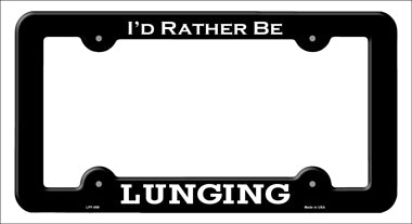 Lunging Novelty Metal License Plate Frame LPF-069