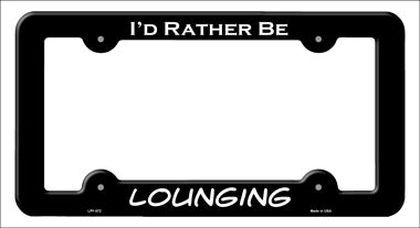 Lounging Novelty Metal License Plate Frame LPF-072
