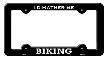 Biking Novelty Metal License Plate Frame LPF-076