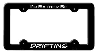 Drifting Novelty Metal License Plate Frame LPF-079