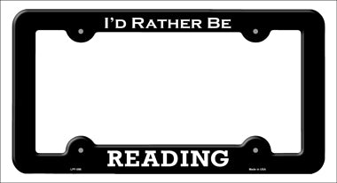 Reading Novelty Metal License Plate Frame LPF-086