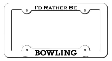 Bowling Novelty Metal License Plate Frame LPF-087