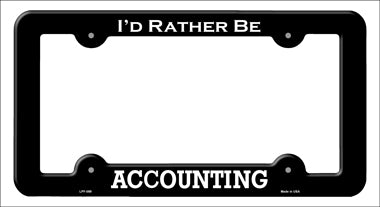 Accounting Novelty Metal License Plate Frame LPF-089