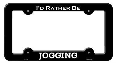 Jogging Novelty Metal License Plate Frame LPF-092