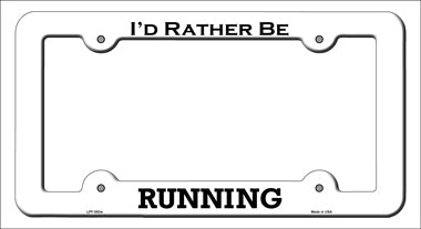 Running Novelty Metal License Plate Frame LPF-093