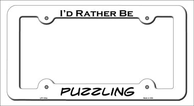 Puzzling Novelty Metal License Plate Frame LPF-103