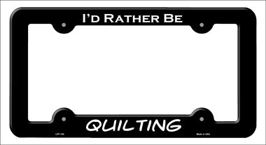 Quilting Novelty Metal License Plate Frame LPF-104