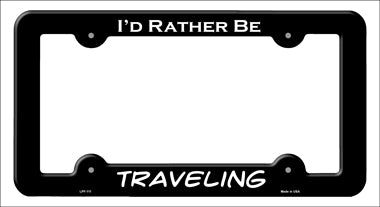 Traveling Novelty Metal License Plate Frame LPF-111