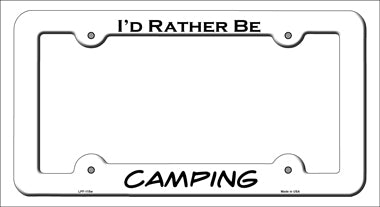 Camping Novelty Metal License Plate Frame LPF-115