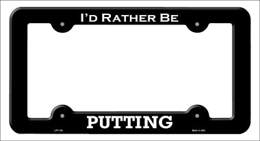 Putting Novelty Metal License Plate Frame LPF-120