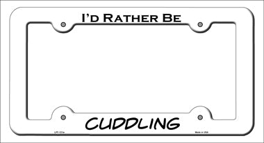 Cuddling Novelty Metal License Plate Frame LPF-121