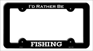 Fishing Novelty Metal License Plate Frame LPF-128