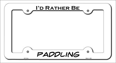Paddling Novelty Metal License Plate Frame LPF-131