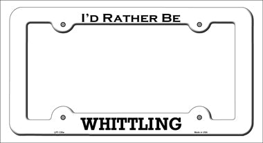 Whittling Novelty Metal License Plate Frame LPF-135