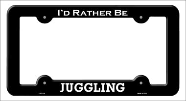 Juggling Novelty Metal License Plate Frame LPF-138