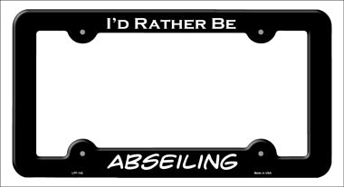 Abseiling Novelty Metal License Plate Frame LPF-142