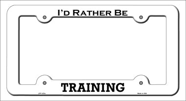 Training Novelty Metal License Plate Frame LPF-147