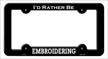 Embroidering Novelty Metal License Plate Frame LPF-148