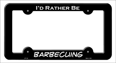 Barbecuing Novelty Metal License Plate Frame LPF-164