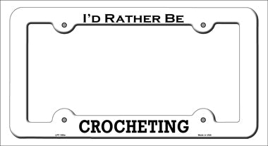 Crocheting Novelty Metal License Plate Frame LPF-169