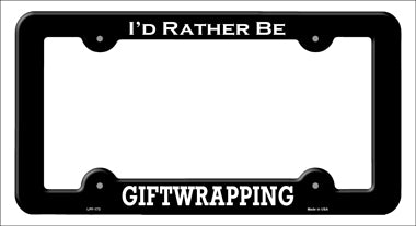 Giftwrapping Novelty Metal License Plate Frame LPF-173