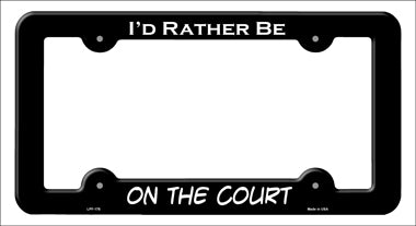 On The Court Novelty Metal License Plate Frame LPF-176