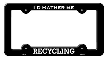Recycling Novelty Metal License Plate Frame LPF-182