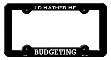 Budgeting Novelty Metal License Plate Frame LPF-184