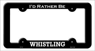 Whistling Novelty Metal License Plate Frame LPF-191