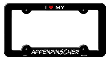 Affenpinscher Novelty Metal License Plate Frame LPF-194