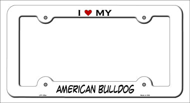 American Bulldog Novelty Metal License Plate Frame LPF-195