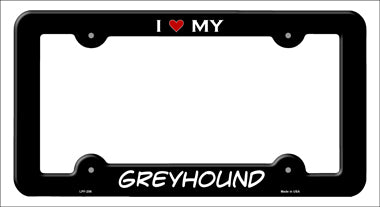 Greyhound Novelty Metal License Plate Frame LPF-206