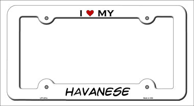 Havanese Novelty Metal License Plate Frame LPF-207