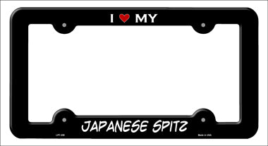 Japanese Spitz Novelty Metal License Plate Frame LPF-208