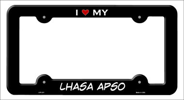 Lhasa Apso Novelty Metal License Plate Frame LPF-211
