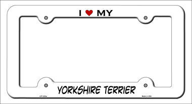 Yorkshire Terrier Novelty Metal License Plate Frame LPF-223