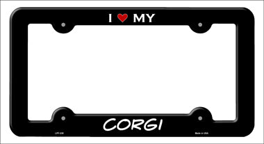 Corgi Novelty Metal License Plate Frame LPF-230