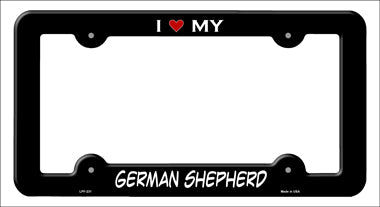 German Shepherd Novelty Metal License Plate Frame LPF-231