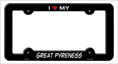 Great Pyreness Novelty Metal License Plate Frame LPF-232