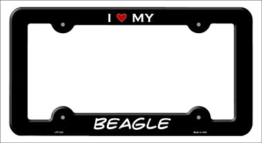 Beagle Novelty Metal License Plate Frame LPF-234