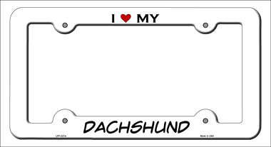 Dachshund Novelty Metal License Plate Frame LPF-237