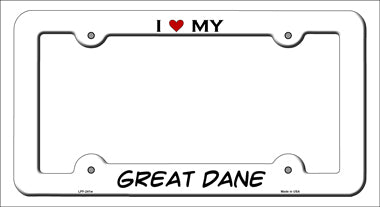 Great Dane Novelty Metal License Plate Frame LPF-241