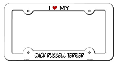 Jack Russell Terrier Novelty Metal License Plate Frame LPF-243