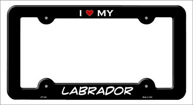 Labrador Novelty Metal License Plate Frame LPF-244