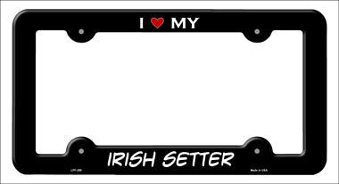 Irish Setter Novelty Metal License Plate Frame LPF-250