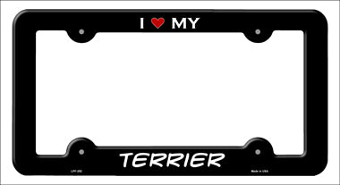 Terrier Novelty Metal License Plate Frame LPF-252