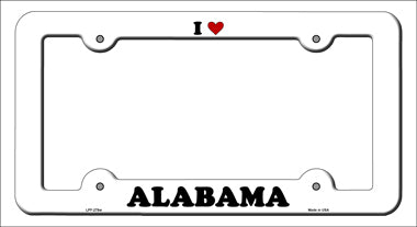 Love Alabama Novelty Metal License Plate Frame LPF-278