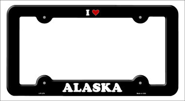 Love Alaska Novelty Metal License Plate Frame LPF-279