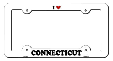 Love Connecticut Novelty Metal License Plate Frame LPF-284